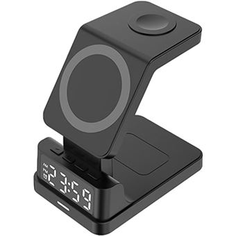 Relógio Despertador Digital Orysin com Carregamento Sem Fios | 15W | Preto - 1