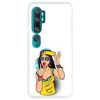 Capa Hapdey para Xiaomi Mi Note 10 - Note 10 Pro - CC9 Pro | Silicone Flexível em TPU | Design Adolescente sexy - Transparente