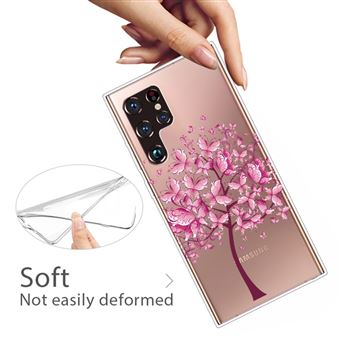 Capa e Tpu magunivers IMD Flexível | Anti-Riscos Flores Cor de Rosa para Samsung Galaxy S22 Ultra - 1