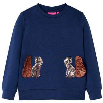 Sweatshirt para criança | vidaXL | azul-marinho 116 | 5 a 6 anos - 1