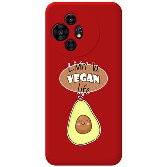 Capa Tumundosmartphone de silicone líquido vermelha para TCL 50/50 Pro NXTPAPER 5G | Vegan Life Design Drawings - 1