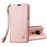 Capa de Couro LK para Huawei Mate 20 X Dourado Cor-de-Rosa_0