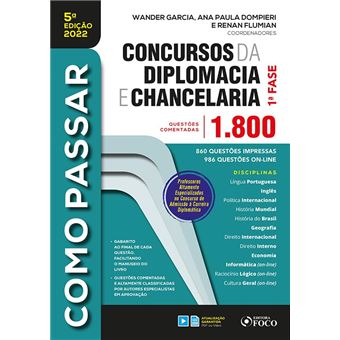 Como Passar Em Concursos Da Diplomacia E Chancelaria 1.800 Questões Comentadas 5A Ed.2022 - 1