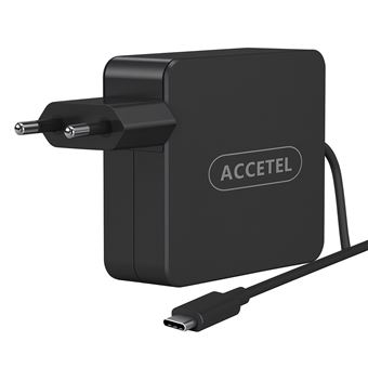 Carregador de Portátil Accetel PCA65PD | Type-C | 65W | Preto - 1