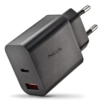 Carregador de Dispositivos Móveis NGS ERA 30W BLACK | Preto - 1