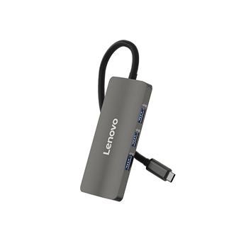Adaptador Lenovo D620 6 em 1 | Type-C a 3USB3.0 HDMI Type-C RJ45 para HUAWEI Mate40/P50 Samsung S20 - 1