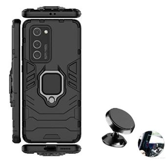 Kit Suporte Magnético de Carro + Capa 3 em 1 Phonecare Military Defender para Huawei P40 Pro+ Plus - Preto - 1