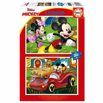 Puzzle Educa Disney Mickey Mouse Fun House | 2X20 Peças - 1