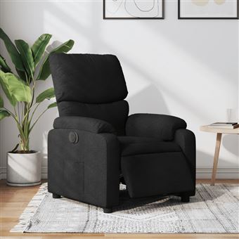 Poltrona reclinável vidaXL | elétrica | tecido preto - 1
