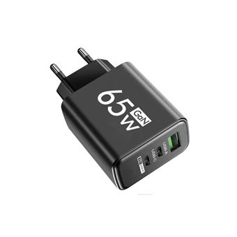 Carregador de Parede Goeik By PC GO com 2 x Tipo-C PD e 1 x USB | 65W - Preto - 1
