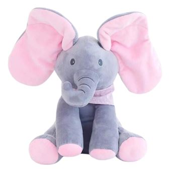 Peluche Elefante Interativo Canta e Abana As Orelhas Mormark Trumpy | Rosa - 1