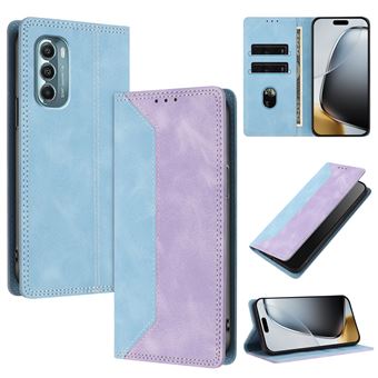 Capa FLOODKING para Motorola Moto G Stylus 5G 2022 | Couro Premium Bicolor | Porta-Cartões | RFID | Suporte | Roxo - 1