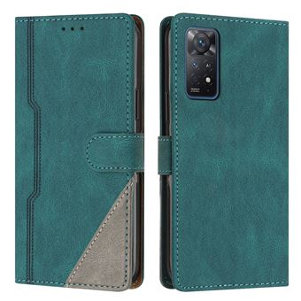 Capa FOXDOCK para Xiaomi Redmi Note 11 Pro | Fecho Magnético | Pele TPU Macia | 3 Compartimentos para Cartões | Função de Suporte | Verde - 1