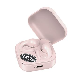 Auriculares CHRONUS | Bluetooth | condução óssea | sem fio | display de bateria | design ergonômico | Rosa - 1