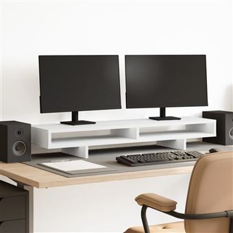 Suporte para monitor vidaXL | 100x27x15 cm | derivados de madeira branco - 1