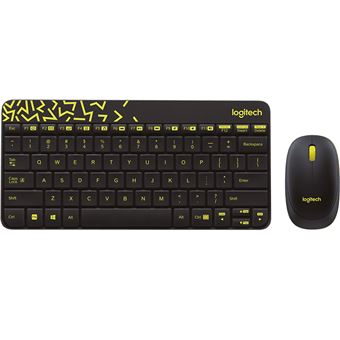 Teclado Wireless + Rato Logitech MK240 Nano Wireless Keyboard and Mouse Combo | Idioma: Eslovaco | Preto - 1
