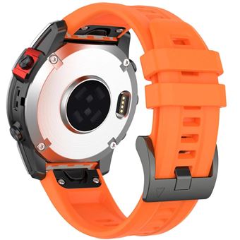 Bracelete em Silicone Antiimpacto com Fecho de Metal para Garmin Instinct Crossover | Laranja - 1