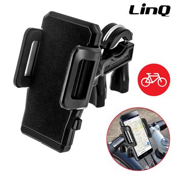 Suporte LinQ Bici Universal Volante Pinças Ajustáveis Rotação 360º Preto - 1