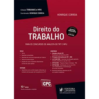 Direito do Trabalho. para os Concursos de Analista do TRT e MPU - 1