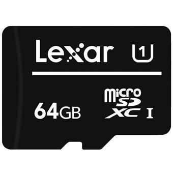 cartão de memória Lexar 64GB microSDXC UHS-I  Class 10 Preto e Branco - 1