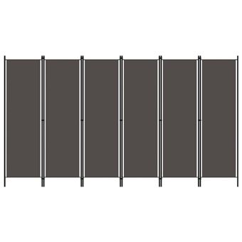 Divisória de Quarto vidaXL com 6 painéis 300x180 cm antracite - 1