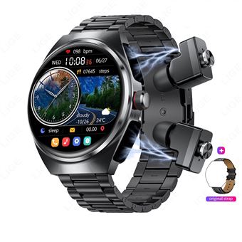 Smartwatch com Auriculares TWS CHRONUS | compatível com Android e iOS  | tela grande HD redonda de 1,53" | Preto - 1