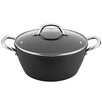 Caçarola Alta de Indução Florina | 24cm | 4,1 Litros | Alumínio  Forjado | Tampa de Vidro | Antiaderente PFOA-Free - Cinza - 1