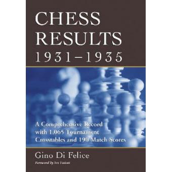 Chess Results, 1931-1935 - A Comprehensive Record with 1,065 Tournament Crosstables and 190 Match Scores - Paperback - 2006 - 1