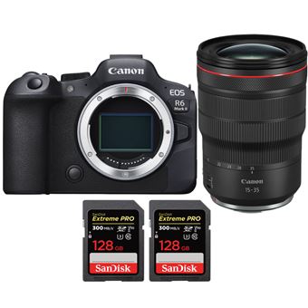 Canon EOS R6 Mark II ( R6II ) + RF 15-35mm f/2.8 L IS USM + 2 SanDisk 128GB Extreme PRO UHS-II SDXC 300 MB/s + PDF 20 Técnicas para Melhorar as suas Fotografias - 1