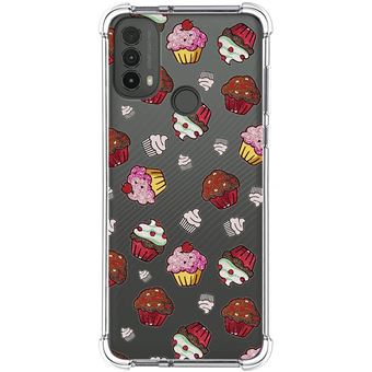 Capa Tumundosmartphone de silicone anti-choque para Motorola Moto E40 desenhos de muffins de design - 1