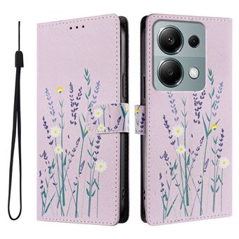 Capa FLOODKING para Xiaomi POCO M6 Pro 4G | Suporte | Porta-Cartões e Alça | Padrões Decorativos | Roxo - 1