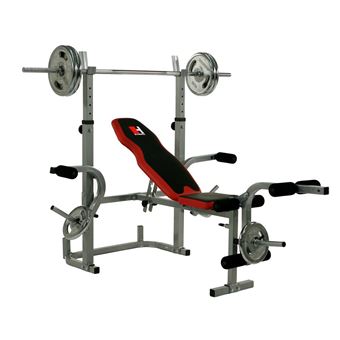 Banco de Musculação Olímpico HAMMER Bermuda XT | Vermelho, Prateado - 1