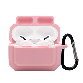 Capa silicone mosquetão anti-perda, rosa Magunivers para AirPods Pro - 1