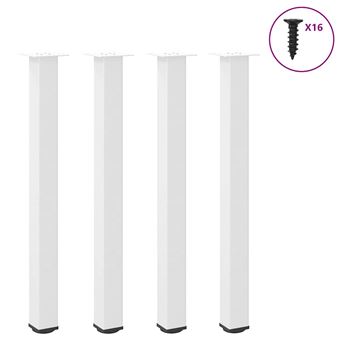Pernas para Mesa de Centro vidaXL | 4 Peças | 100-102 cm | Aço branco - 1