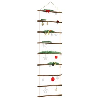 Decoração de parede em forma de escada vidaXL | 50x150 cm | ramo natural - 1