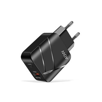 Carregador de Parede Goeik com 1 x Tipo-C PD e 1 x USB QC 3.0 | 40W - Preto - 1
