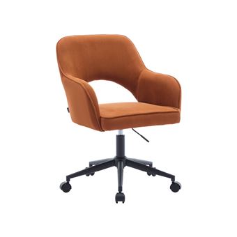 Cadeira de escritório sweeek | veludo cotelê com rodízios | camel - 1