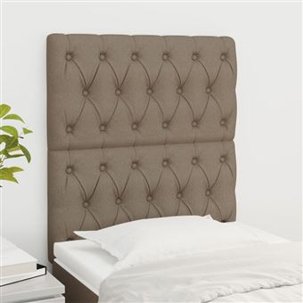 Cabeceira vidaXL | Taupe | 80x7x118/128 cm | Tecido - 1