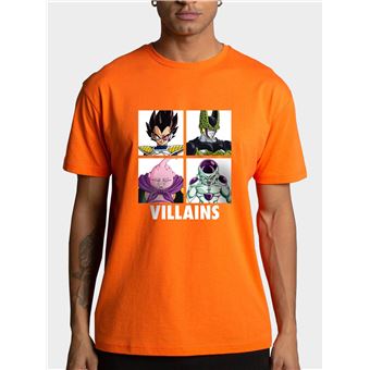T-shirt Sun City Vilões do Dragon Ball | Adulto | L - Laranja - 1