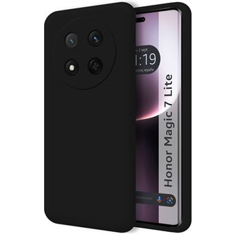 Capa TUMUNDOSMARTPHONE de silicone líquido ultramacio para Honor Magic 7 Lite 5G | Preta - 1