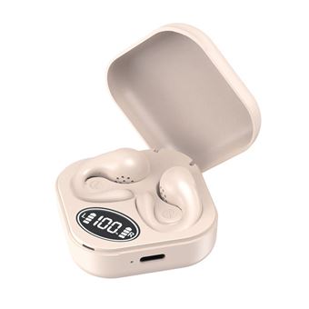 Auriculares CHRONUS | Bluetooth | condução óssea | display de bateria | som HiFi | Branco - 1