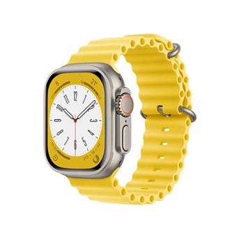 Bracelete de Silicone Phonecare Ocean Waves para Apple Watch Series 8 Aluminum - 45mm - Amarelo - 1