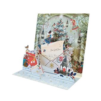 Postal Pictura 3D Pop Up Natal Carta - 1