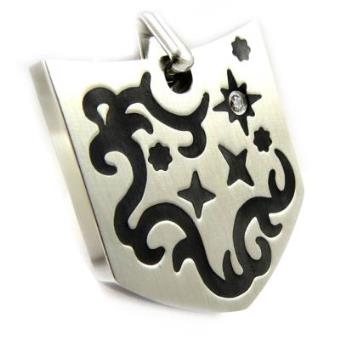 Les Trésors De Lily - Pingente para os homens "Blason", branco, preto - 1