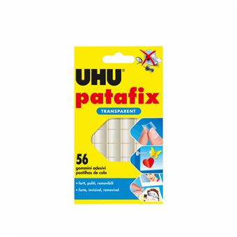 Pastilhas de Cola Adesivas UHU | Transparentes de dupla face | 56 Unidades - 1