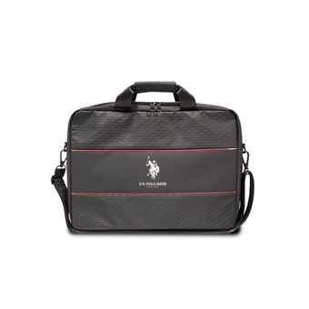 Bolsa U.S Polo para computador portátil de 15'' Modelo de risca média | Preto - 1