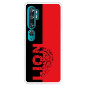 Capa Hapdey para Xiaomi Mi Note 10 - Note 10 Pro - CC9 Pro | Silicone Flexível em TPU | Design Leão - cartaz abstrato - Transparente