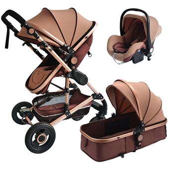 Carrinho Multifuncional 3 em 1 I-Size B.Active X-Go | Khaki/Dourado - 1
