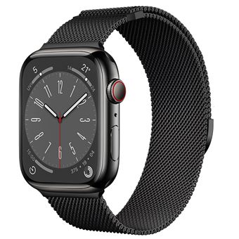 Bracelete em aço inoxidável CO-Phénix para Apple Watch 42mm/44mm/45mm | Preto - 1