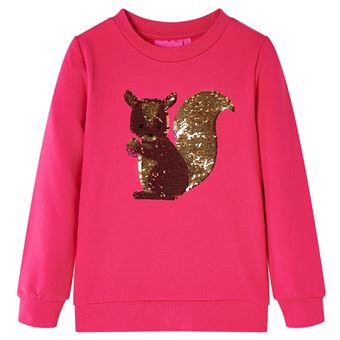 Sweatshirt para criança | vidaXL | rosa-choque 128 | 7 a 8 anos - 1